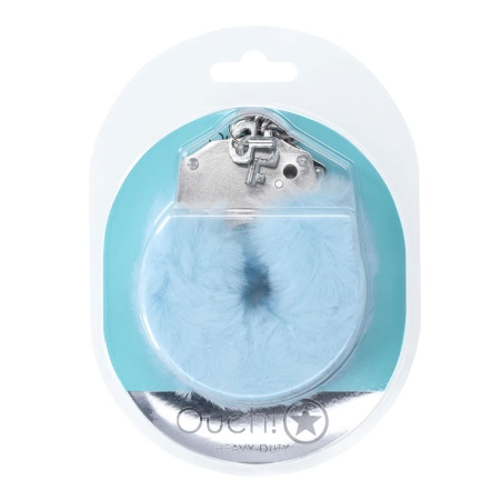 Heavy-duty Fluffy Handcuffs - Powder Blue - 2