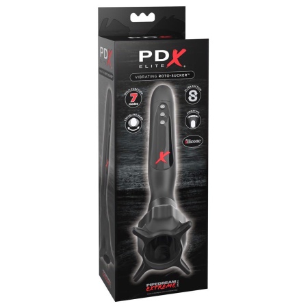 PEE Vibrating Roto-Sucker – wibrujący stymulator żołędzi z funkcją odsysania, obrotowa głowica, długość 26 cm - 1