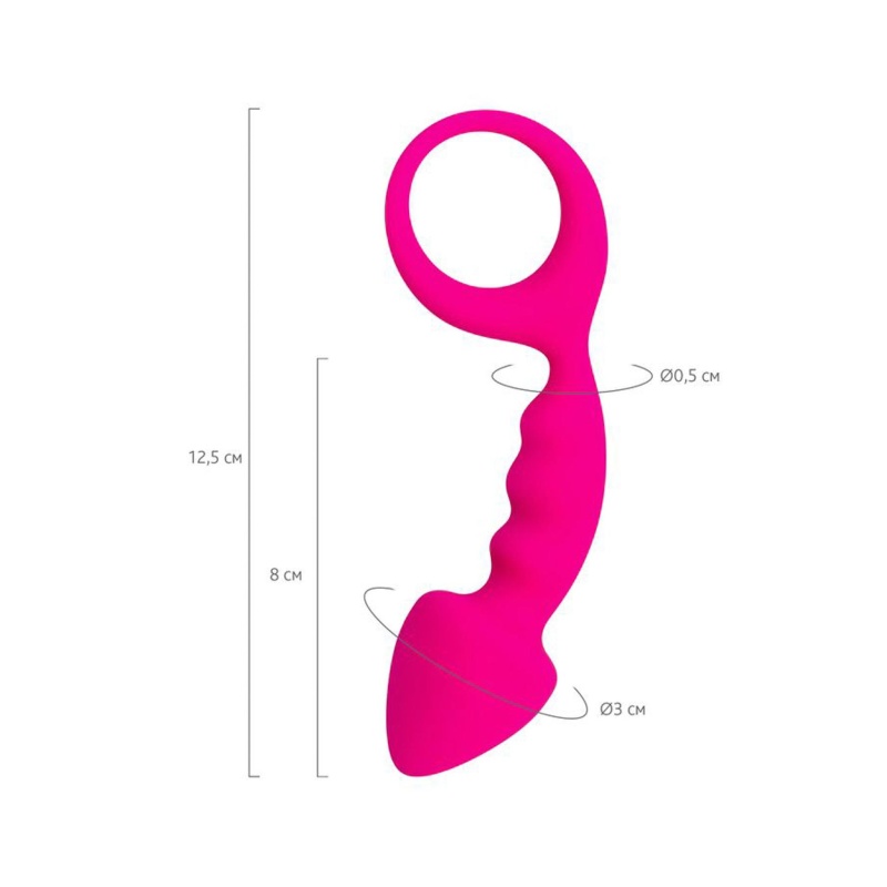 Korek analny Anal Plug Bong - silikonowy, szpiczasta końcówka i pętla bezpieczeństwa, 12,5 cm - 6
