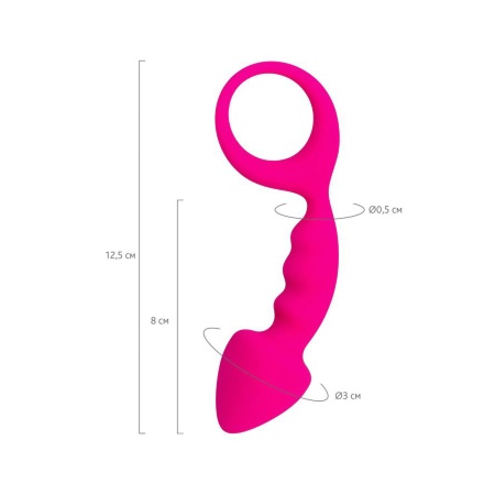 Korek analny Anal Plug Bong - silikonowy, szpiczasta końcówka i pętla bezpieczeństwa, 12,5 cm - 6