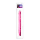 Podwójne dildo 16 cali - realistyczna tekstura, elastyczny PVC, długość całkowita 40,64 cm - 1
