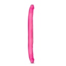 Podwójne dildo 16 cali - realistyczna tekstura, elastyczny PVC, długość całkowita 40,64 cm - 2