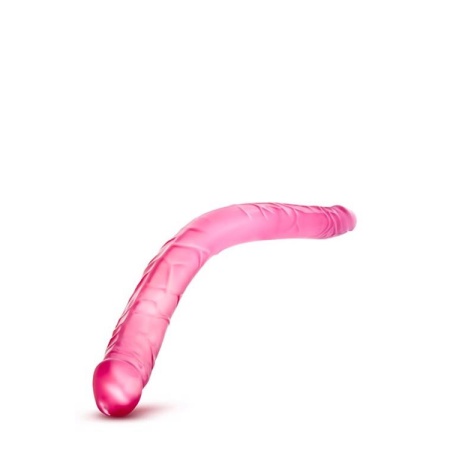 Podwójne dildo 16 cali - realistyczna tekstura, elastyczny PVC, długość całkowita 40,64 cm - 4