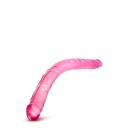 Podwójne dildo 16 cali - realistyczna tekstura, elastyczny PVC, długość całkowita 40,64 cm - 4