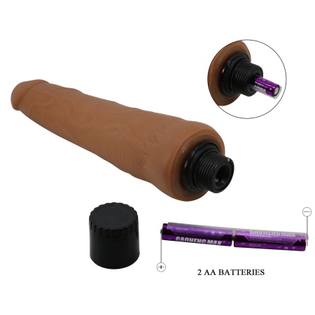 Dildo wibrujące Alfredo Sliding Skin 25 cm - 11