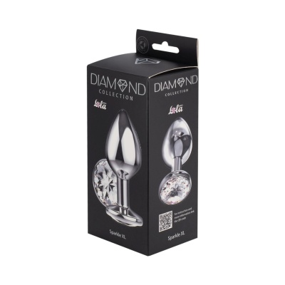 Enlarged Anal Plug Diamond Clear Sparkle XL - 1