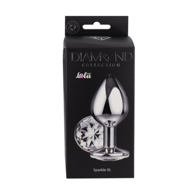 Enlarged Anal Plug Diamond Clear Sparkle XL - 1 2