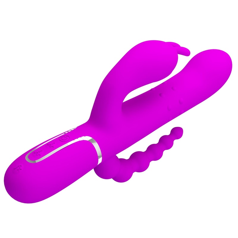 Wibrator króliczek Cammy Purple - potrójna stymulacja, 7 funkcji wibracji, 4 funkcje obrotowych koralików - 5