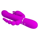 Wibrator króliczek Cammy Purple - potrójna stymulacja, 7 funkcji wibracji, 4 funkcje obrotowych koralików - 7