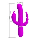 Wibrator króliczek Cammy Purple - potrójna stymulacja, 7 funkcji wibracji, 4 funkcje obrotowych koralików - 9