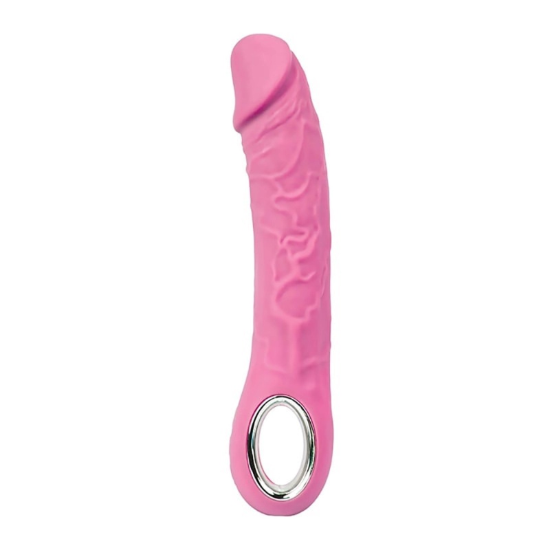 Wibrator Pink Fantasy – silikonowy, 10 trybów wibracji, funkcja grzania do 40°C, długość 22 cm, średnica 4,2 cm - 2