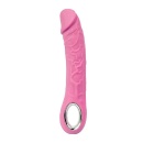 Wibrator Pink Fantasy – silikonowy, 10 trybów wibracji, funkcja grzania do 40°C, długość 22 cm, średnica 4,2 cm - 2