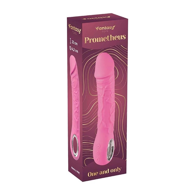 Wibrator Pink Fantasy – silikonowy, 10 trybów wibracji, funkcja grzania do 40°C, długość 22 cm, średnica 4,2 cm - 6