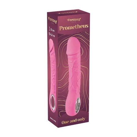 Wibrator Pink Fantasy – silikonowy, 10 trybów wibracji, funkcja grzania do 40°C, długość 22 cm, średnica 4,2 cm - 6