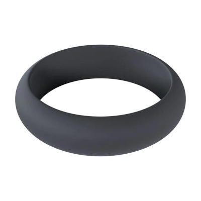 Wide O Silicone Cockring - L - 42mm - Black - 1