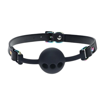 Venice Collection - Silicone Ball Gag - Black - 1