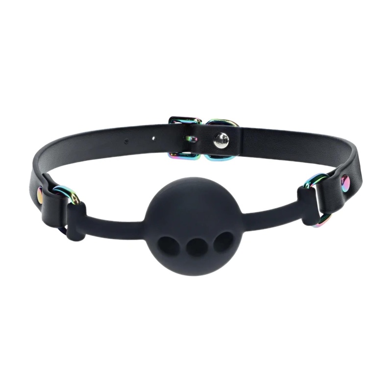 Venice Collection - Silicone Ball Gag - Black - 1