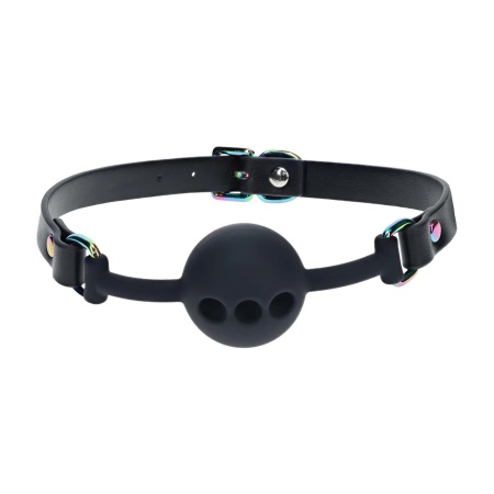 Venice Collection - Silicone Ball Gag - Black - 1