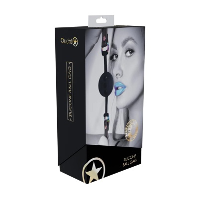 Venice Collection - Silicone Ball Gag - Black - 1 2