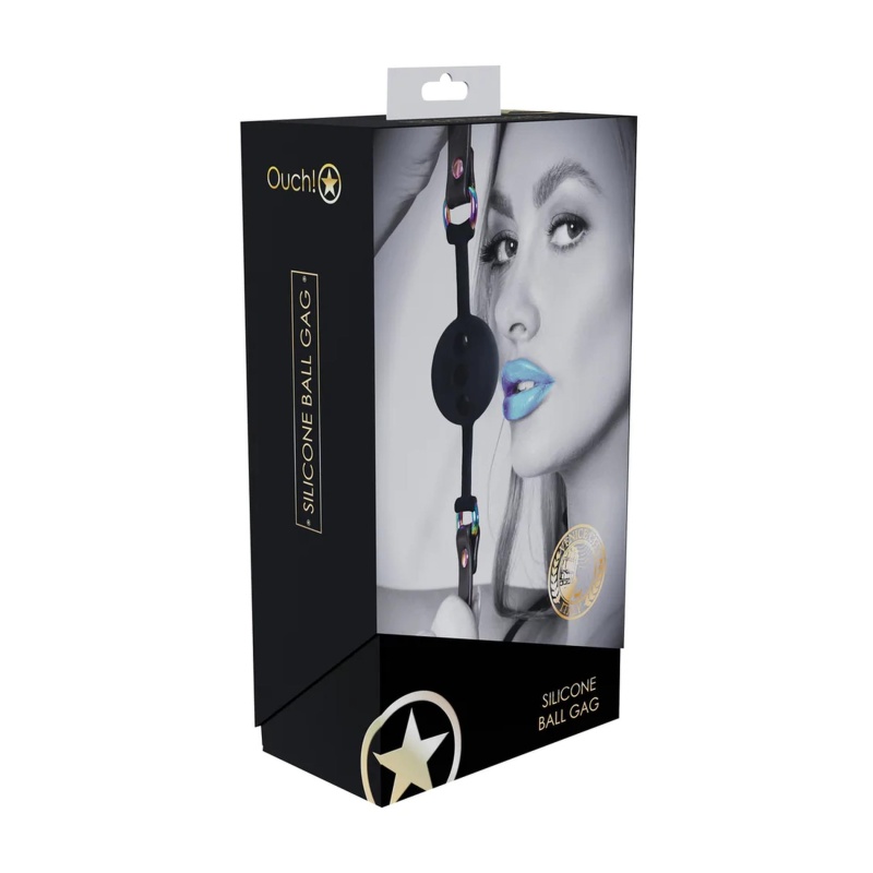 Venice Collection - Silicone Ball Gag - Black - 2