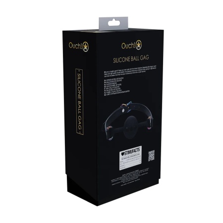Venice Collection - Silicone Ball Gag - Black - 3