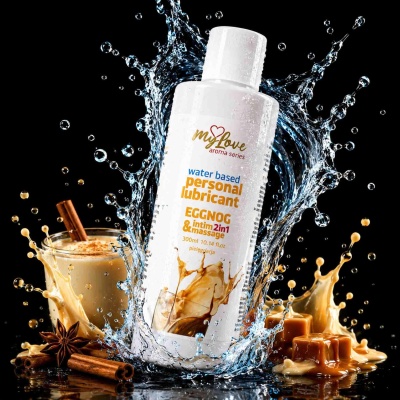 Intymny i do masażu 2w1 Eggnog 300ml - Wodny lubrykant i żel do masażu - 1 2