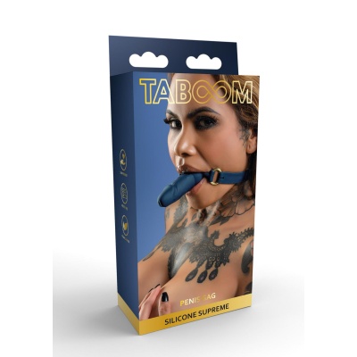 Silicone Penis Ball Gag Blue - 1 2