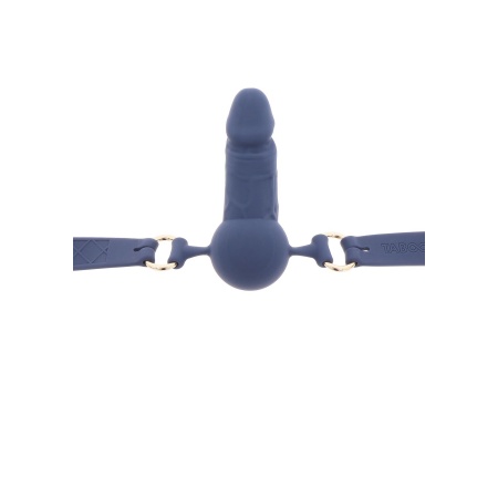 Silicone Penis Ball Gag Blue - 10
