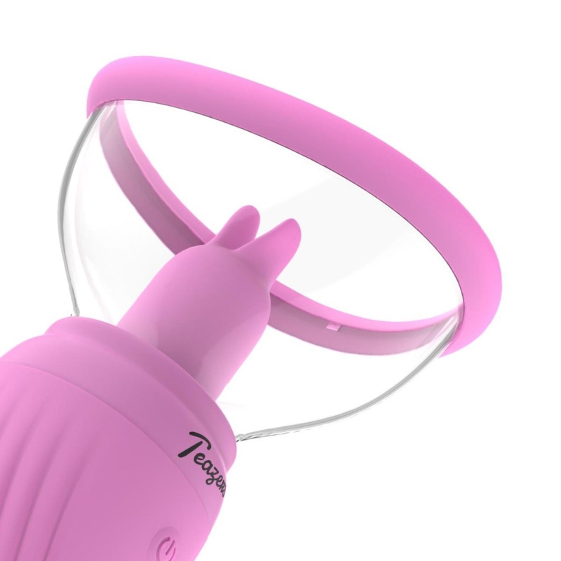 Stymulator łechtaczki Teazers Suction Cup - przyssawka ssąca i wibrujące uszka, silikon, 6 trybów ssania, 10 wzorów wibracji, ma - 8