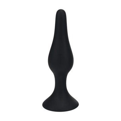 Slim Silicone Anal Plug - XL - Black - 1