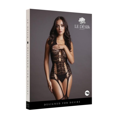 Lace Suspender Bodystocking - One Size - 1 2