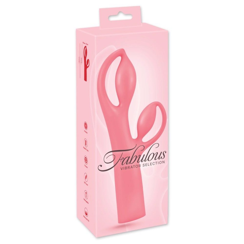 Wibrator króliczek Fabulous Pink - dwusilnikowy, 12 trybów wibracji, 25 cm - 1