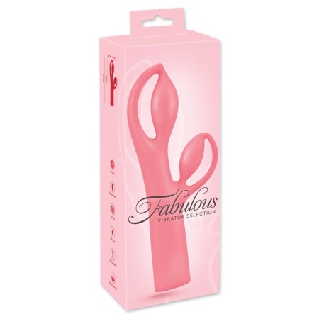 Wibrator króliczek Fabulous Pink - dwusilnikowy, 12 trybów wibracji, 25 cm - 1
