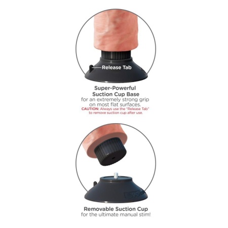 Wibrator realistyczny King Cock 9 inch – wyginany wał z przyssawką, długość 20,4 cm, średnica 5,4 cm - 5