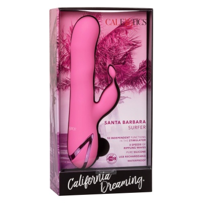 Wibrator dwustymulacyjny Santa Barbara Surfer z falującym trzonem 12 cm - 1 2
