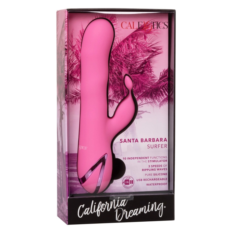 Wibrator dwustymulacyjny Santa Barbara Surfer z falującym trzonem 12 cm - 2