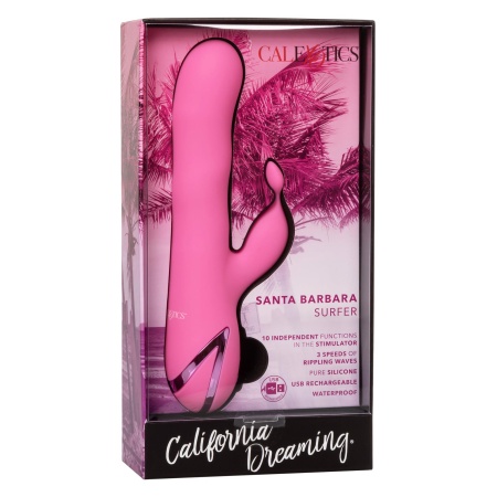 Wibrator dwustymulacyjny Santa Barbara Surfer z falującym trzonem 12 cm - 2