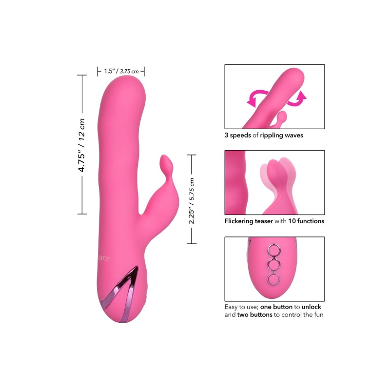 Wibrator dwustymulacyjny Santa Barbara Surfer z falującym trzonem 12 cm - 7