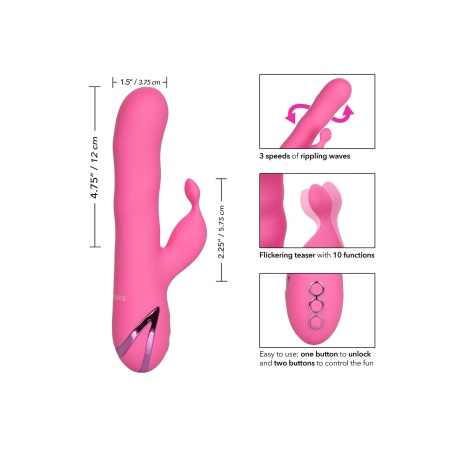 Wibrator dwustymulacyjny Santa Barbara Surfer z falującym trzonem 12 cm - 7