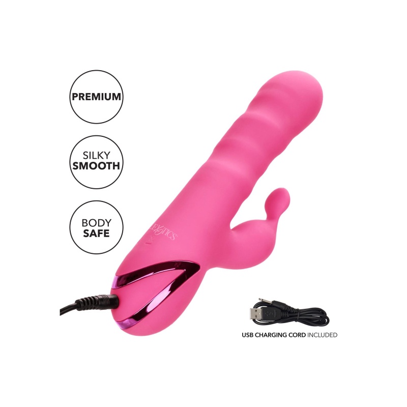Wibrator dwustymulacyjny Santa Barbara Surfer z falującym trzonem 12 cm - 8