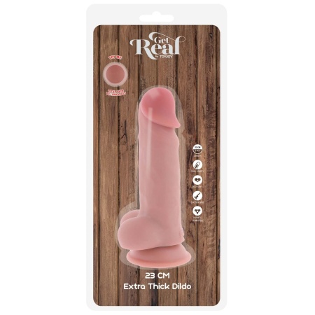 Dildo Deluxe Dual Density Thick z przyssawką 23 cm - 2