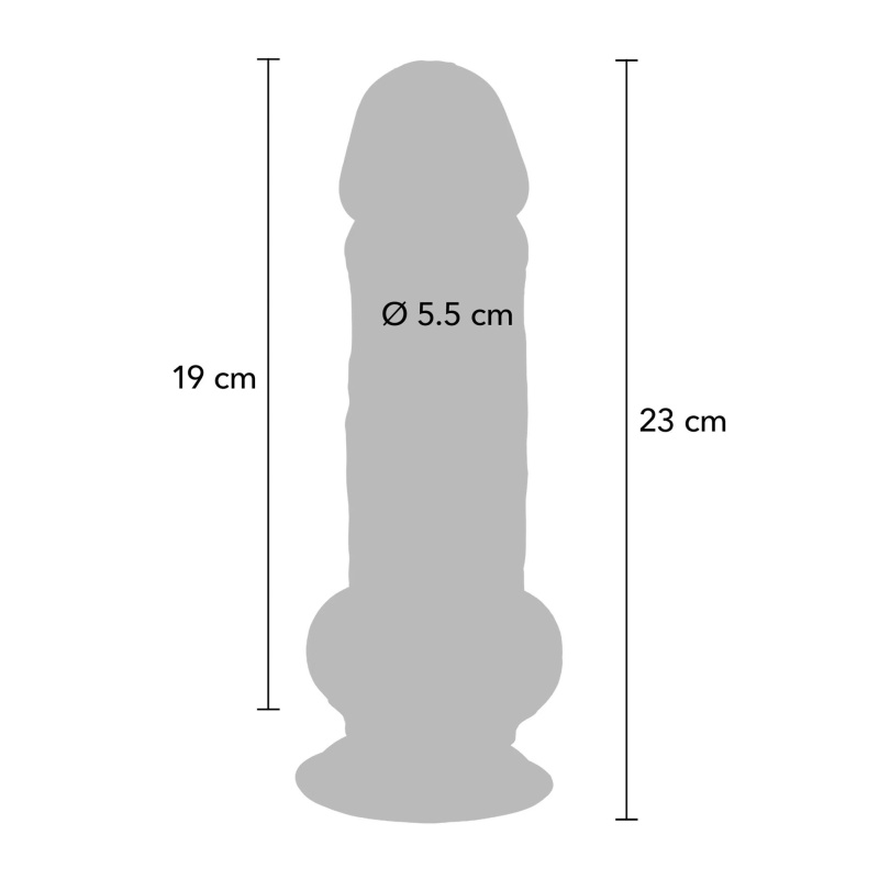 Dildo Deluxe Dual Density Thick z przyssawką 23 cm - 9