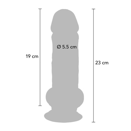 Dildo Deluxe Dual Density Thick z przyssawką 23 cm - 9