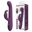 Wibrator króliczek Dee Purple - podwójna stymulacja z ruchem posuwistym (thumping) i kiwającym (nodding), 23,9 cm - 1