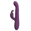 Wibrator króliczek Dee Purple - podwójna stymulacja z ruchem posuwistym (thumping) i kiwającym (nodding), 23,9 cm - 4