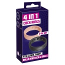 Zestaw 2 pierścieni na żołądź prącia You2Toys 4in1 Cock Rings - silikon Soft Touch, 4 konfiguracje noszenia, szerokość 1 cm, śre - 1