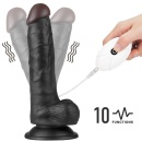 Wibrujący Strapon Set 19 cm / 4.1 cm Czarny - 4
