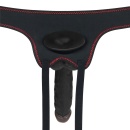 Wibrujący Strapon Set 19 cm / 4.1 cm Czarny - 9
