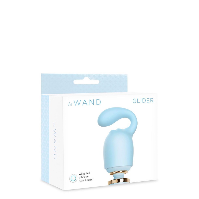 Nakładka silikonowa Le Wand Glider z obciążoną końcówką i żebrowaniem, długość 9,75 cm - 1