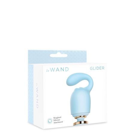Nakładka silikonowa Le Wand Glider z obciążoną końcówką i żebrowaniem, długość 9,75 cm - 1